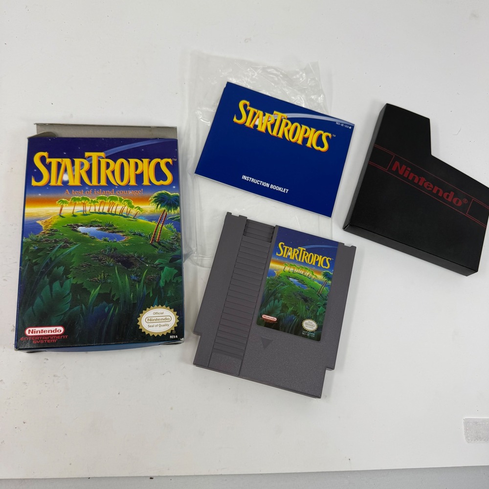 StarTropics Nintendo‎ NES CIB Complete with Box Manual and Dust Sleeve 1990